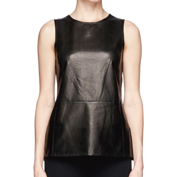 Vince Perforated Leather Shell Top - Picture 5 of 5